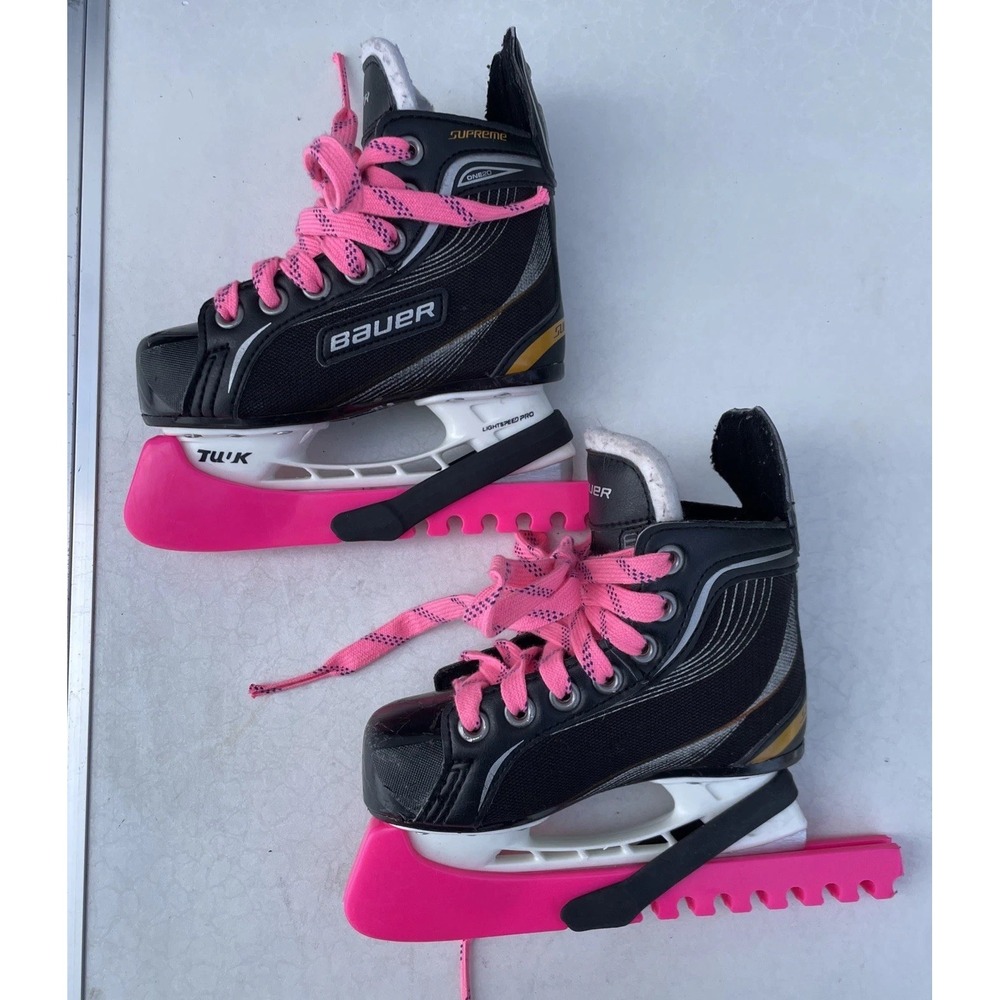 Bauer Supreme One.20 Toddler Ice Hockey Skates Y9R Black Pink Lightspeed Pro